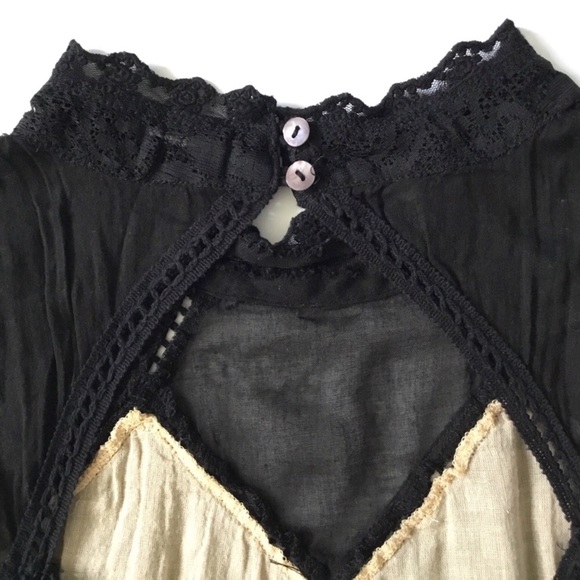 Free People Angel Lace Dress Woman’s XS High Neck Feminine Romantic Open Back - Picture 7 of 13